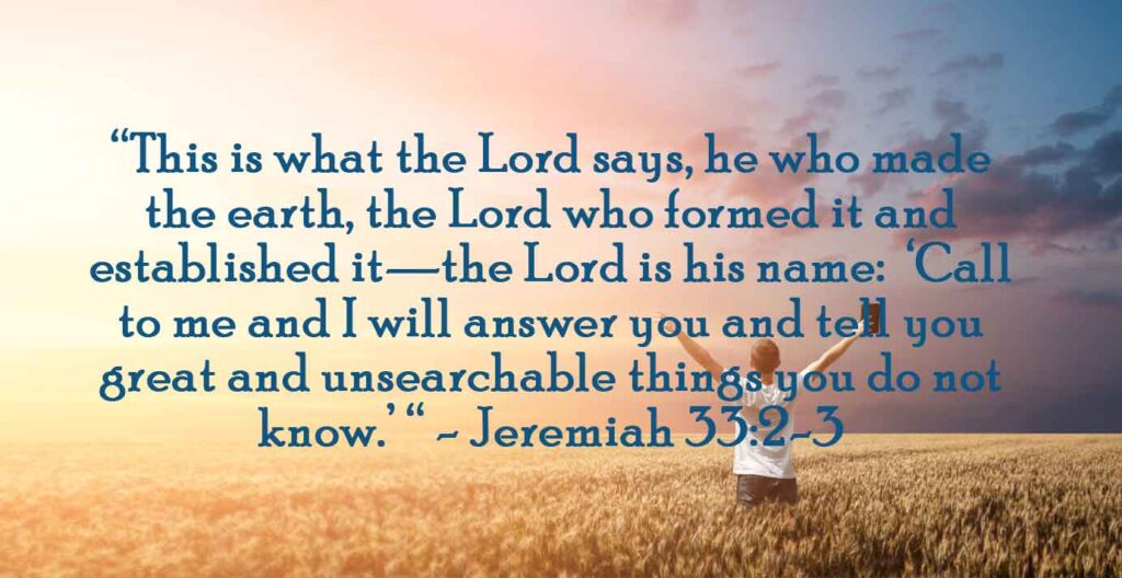 Jeremiah 33:2-3