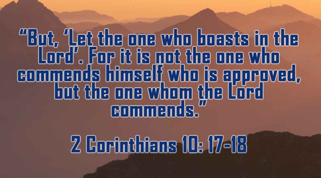 2 Corinthians 10: 17-18
