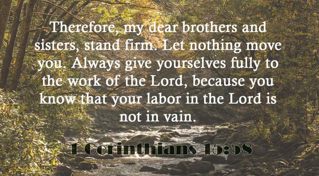 1 Corinthians 15:58