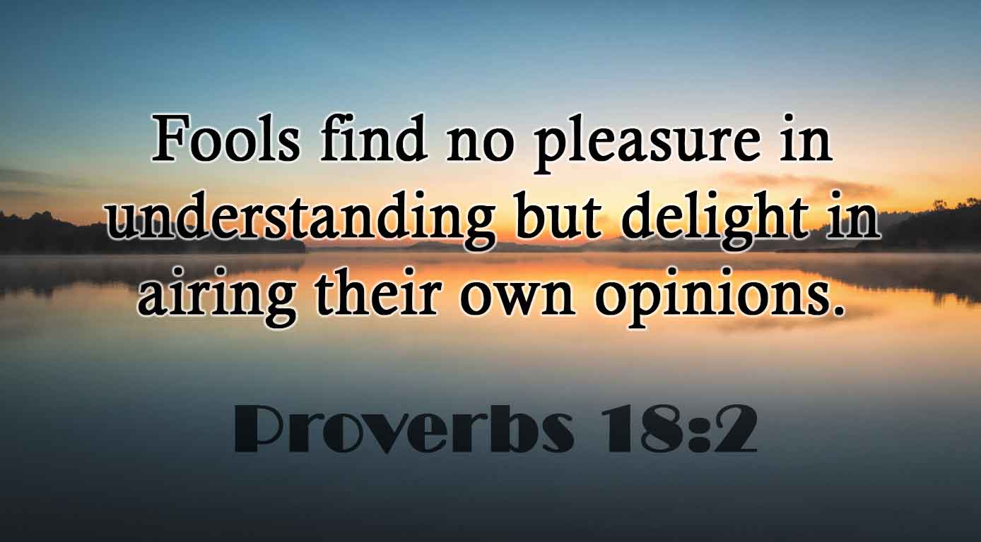 Proverbs 18:2 – Catholic | San Jose Filipino Ministry