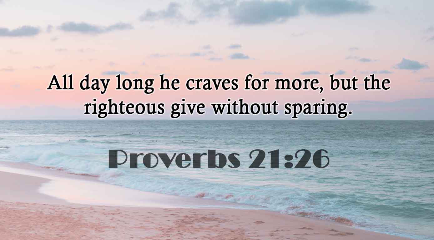 Proverbs 21 26 Catholic San Jose Filipino Ministry